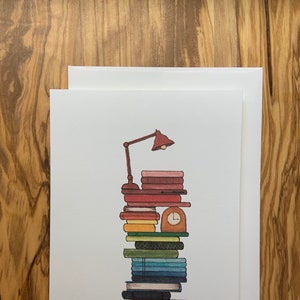 Amante de livros arco-íris, cartões comemorativos, cartões de arte, cartões para todas as ocasiões, clube do livro, tema arco-íris LGBTIQA +