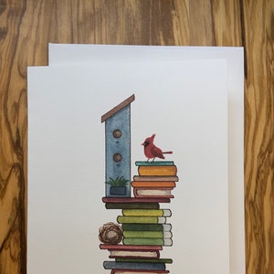 Vogelbuch-Liebhaber, Grußkarten, Kunstkarten, Karten für alle Gelegenheiten, Buchclub, Kardinalvogel-Thema