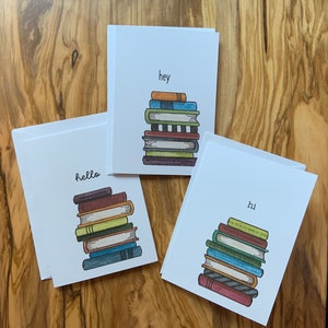 Buchliebhaber, 3er-Set Mini-Grußkarten, Kunstkarten, Karten für alle Gelegenheiten, Book Club