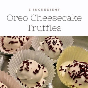 Trufas de tarta de queso Oreo, 3 ingredientes, fácil, receta de descarga instantánea