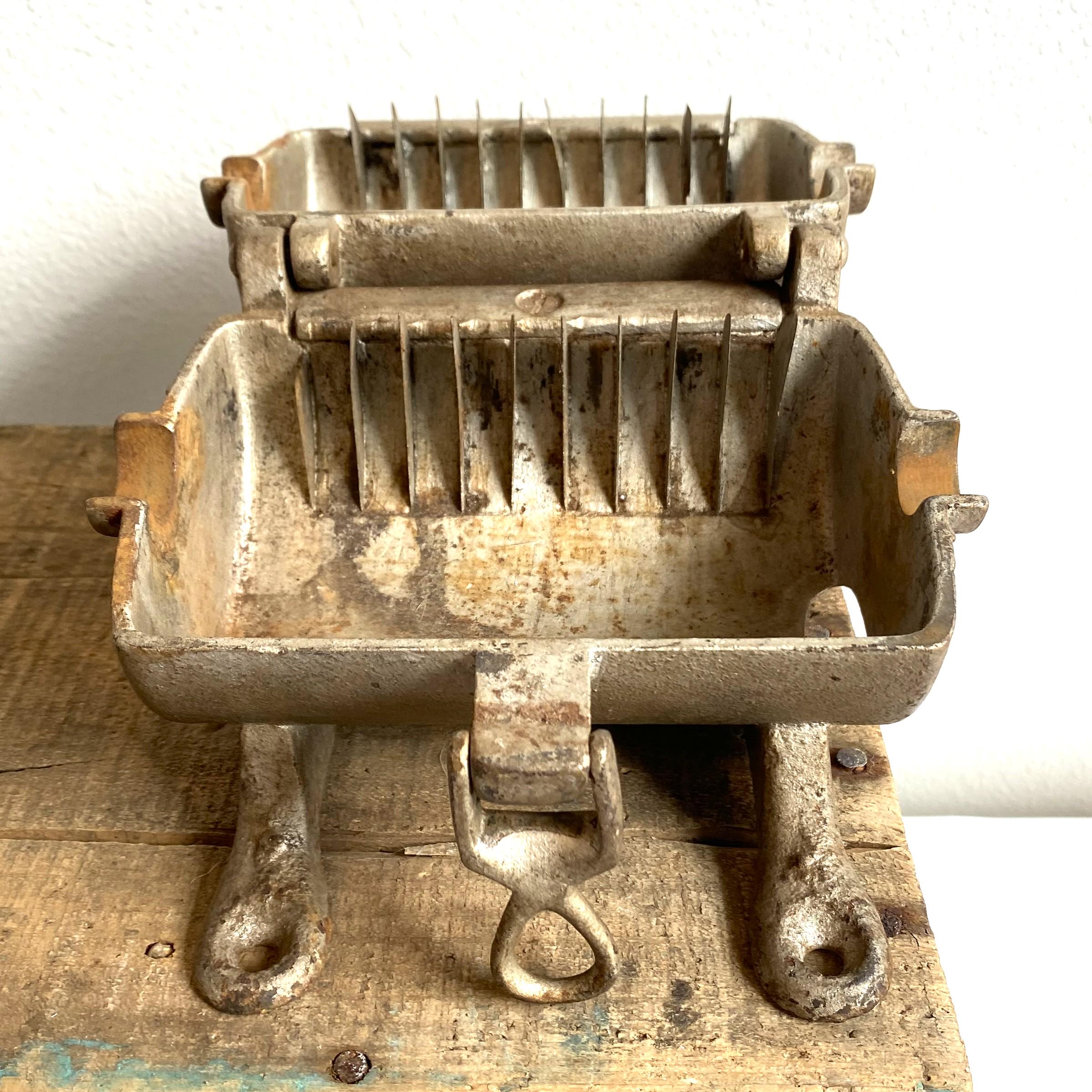Antique Cast Iron Tobacco Cutter Grinder - Rustic Industrial Piece