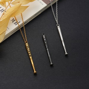 Personalized Baseball Bat Necklace: Sports Jewelry Gift