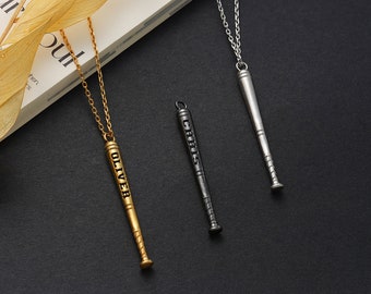 Personalized Baseball Bat Necklace: Sports Jewelry Gift