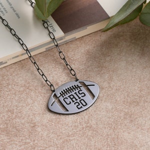 Personalized Soccer Necklace with Custom Name and Jersey Number, Stainless Steel Sports Pendant for Men, Boys, Coaches or Team Gift