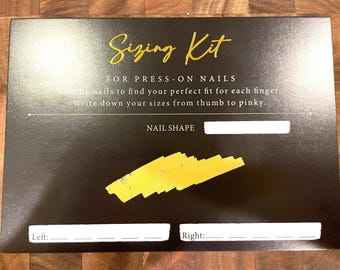 Nail sizing kit for exact sizing of your press on nails.