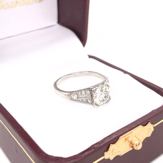 Art Deco 0.94 Carat Diamond and Platinum Ring - image 9