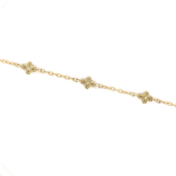 Contemporary Flower Charm Bracelet - image 2