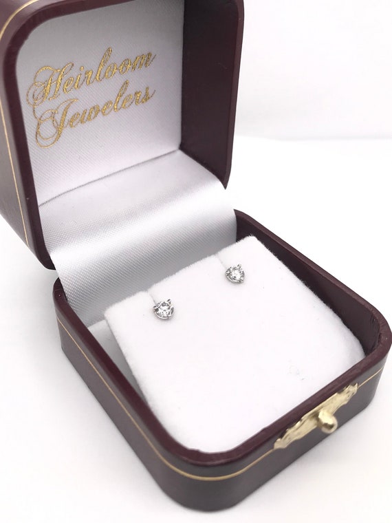 3/8 Carat DTW Diamond Stud Earrings - image 5