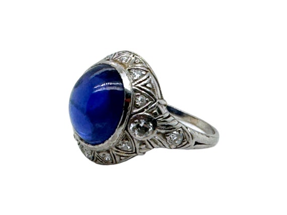Art Deco 7 Carat Color Change Sapphire & Diamond … - image 3