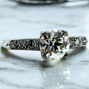 Vintage 0.75 Karat Altschliff Diamant Verlobungsring