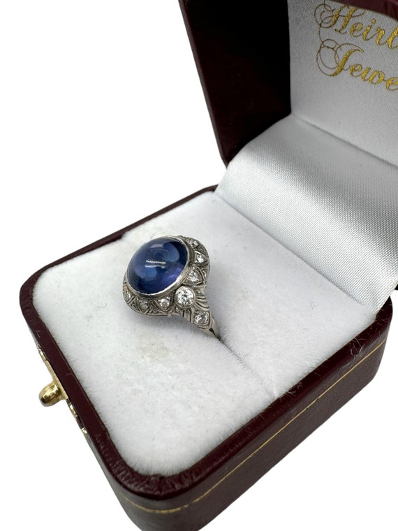 Art Deco 7 Carat Color Change Sapphire & Diamond … - image 6