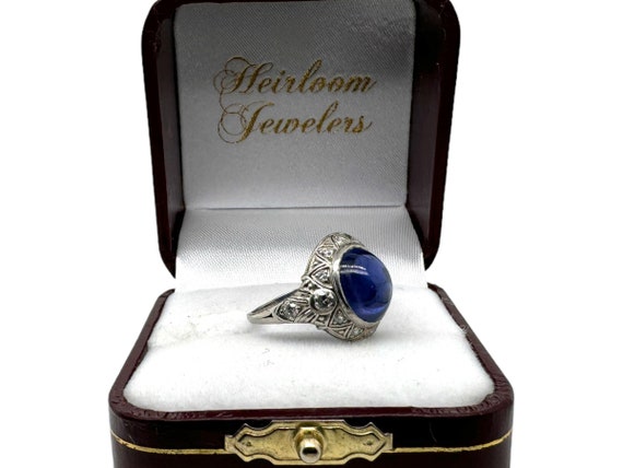 Art Deco 7 Carat Color Change Sapphire & Diamond … - image 7