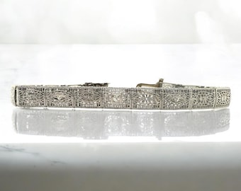 Vintage diamanten armband in filigraanstijl