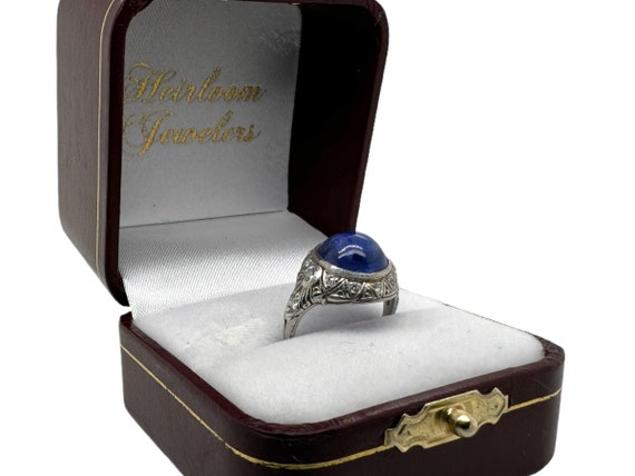 Art Deco 7 Carat Color Change Sapphire & Diamond … - image 9