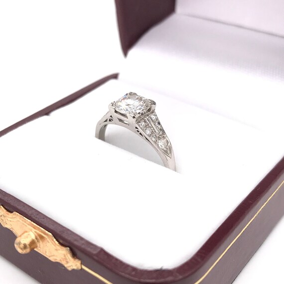 Art Deco 0.94 Carat Diamond and Platinum Ring - image 6