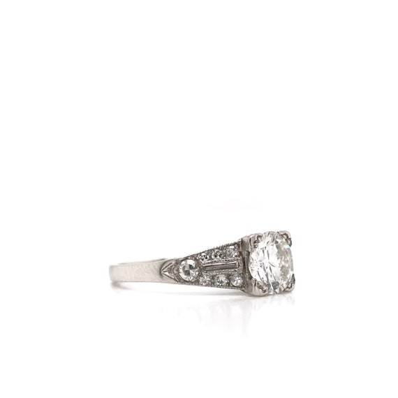 Art Deco 0.94 Carat Diamond and Platinum Ring - image 5