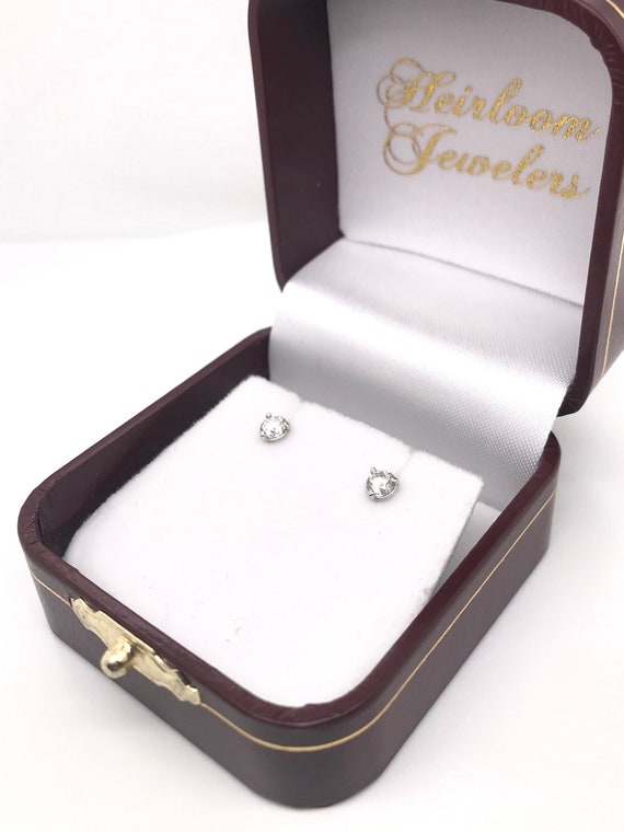 3/8 Carat DTW Diamond Stud Earrings - image 4