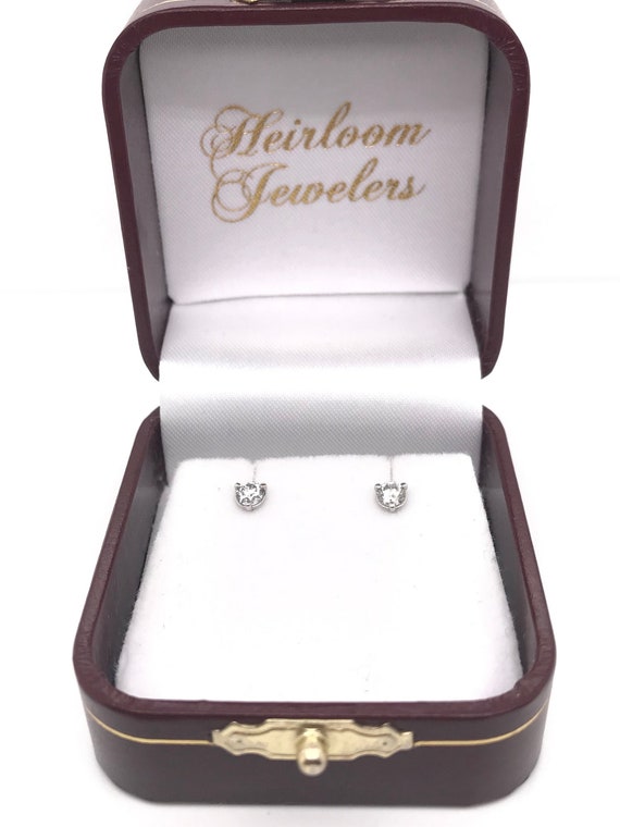 3/8 Carat DTW Diamond Stud Earrings - image 3