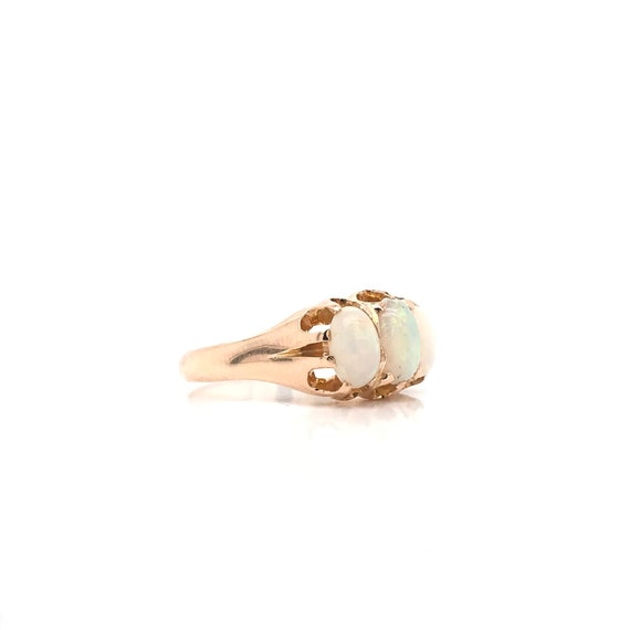 Victorian Rose Gold Opal Ring - image 7