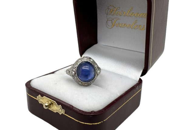 Art Deco 7 Carat Color Change Sapphire & Diamond … - image 8