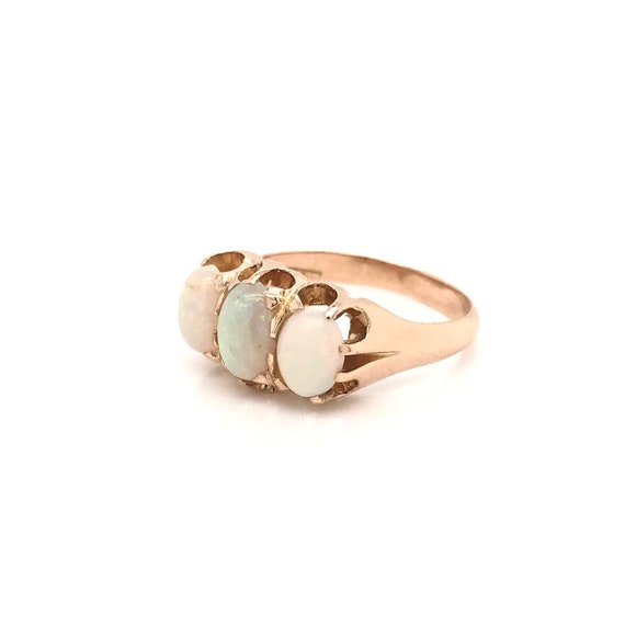 Victorian Rose Gold Opal Ring - image 5