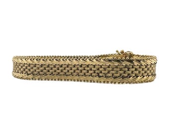 Retro Era 14k Yellow Gold Link Bracelet - Etsy