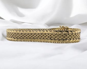 オールド トライアングルリンクブレスレット 14K Retro Era 14k Yellow Gold Link Bracelet - Etsy