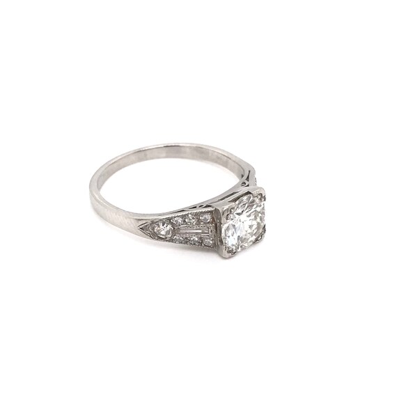 Art Deco 0.94 Carat Diamond and Platinum Ring - image 4