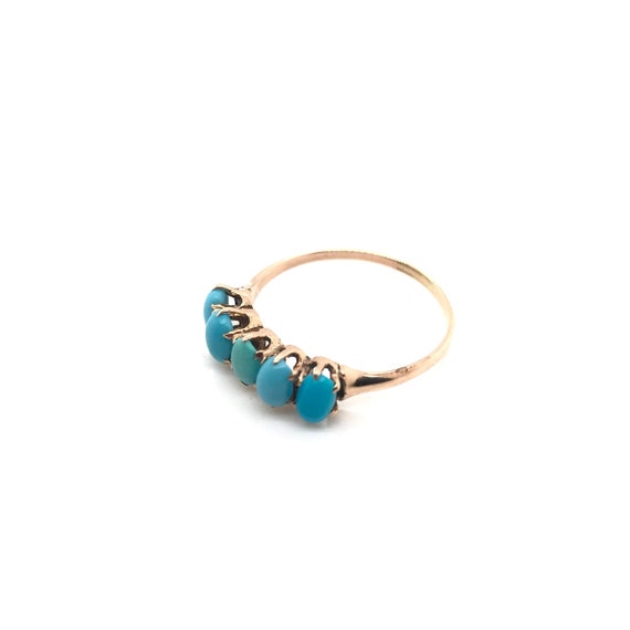 Antique Victorian Turquoise Ring - image 9