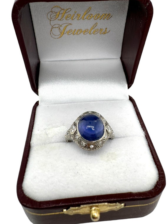Art Deco 7 Carat Color Change Sapphire & Diamond … - image 5