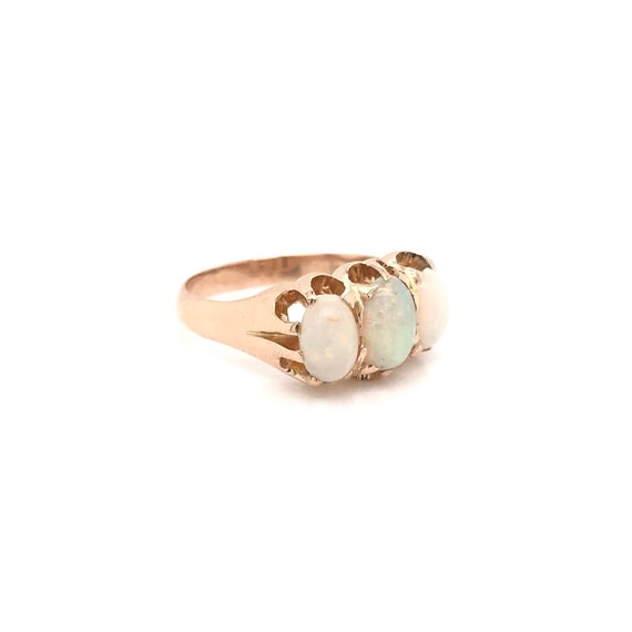 Victorian Rose Gold Opal Ring - image 4