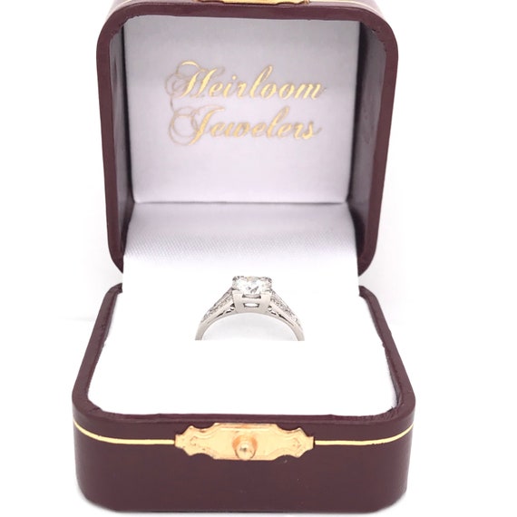 Art Deco 0.94 Carat Diamond and Platinum Ring - image 8