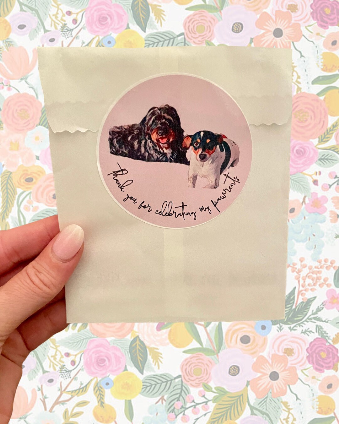 Custom Dog Sticker Printable Dog Sticker Dog Party Favor Etsy