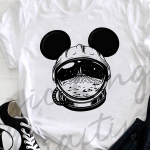 Space Mountain Mouse Ears Astronaut Digital Download PNG Design