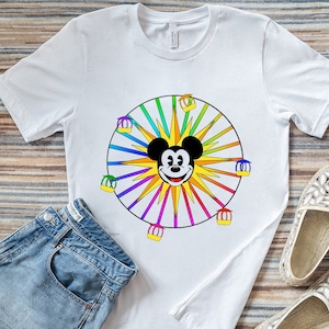 California Adventure Fun Wheel Mouse Digital Download PNG Design, Pixar Pier, Mickey Mouse,