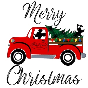 Tree Farm Truck Noël, Noël Disneyland, Mickey Christmas, Noël, Sapin de Noël Téléchargement numérique PNG, plaid, plaid Pluto truck
