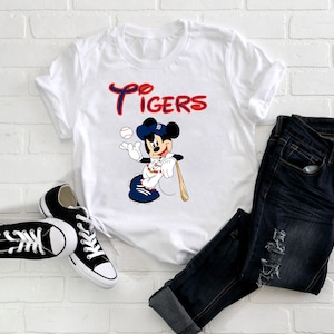 Baseball Mickey Tigers Digital Download PNG Design, Detroit