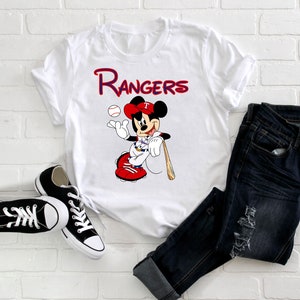Baseball Mickey Rangers Digital Télécharger PNG Design, New York, New York fan, Chemise des Rangers