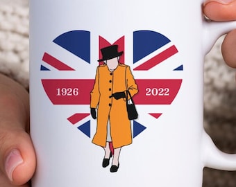 Tribute to Queen Elizabeth PNG sublimation files solid and distressed Union Jack Heart Retro Vintage  Her Majesty Royal English Queen PNG