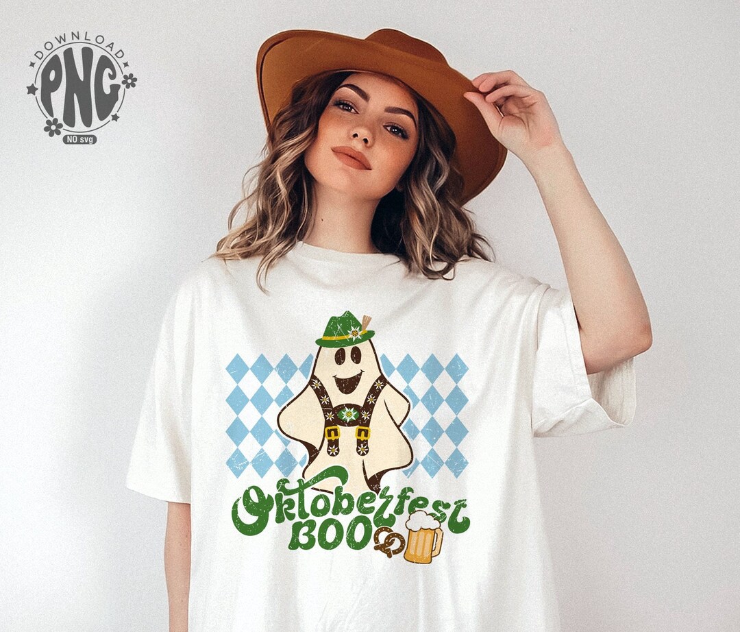 Cute Oktoberfest Ghost PNG Spooky Season Halloween PNG Sublimation ...