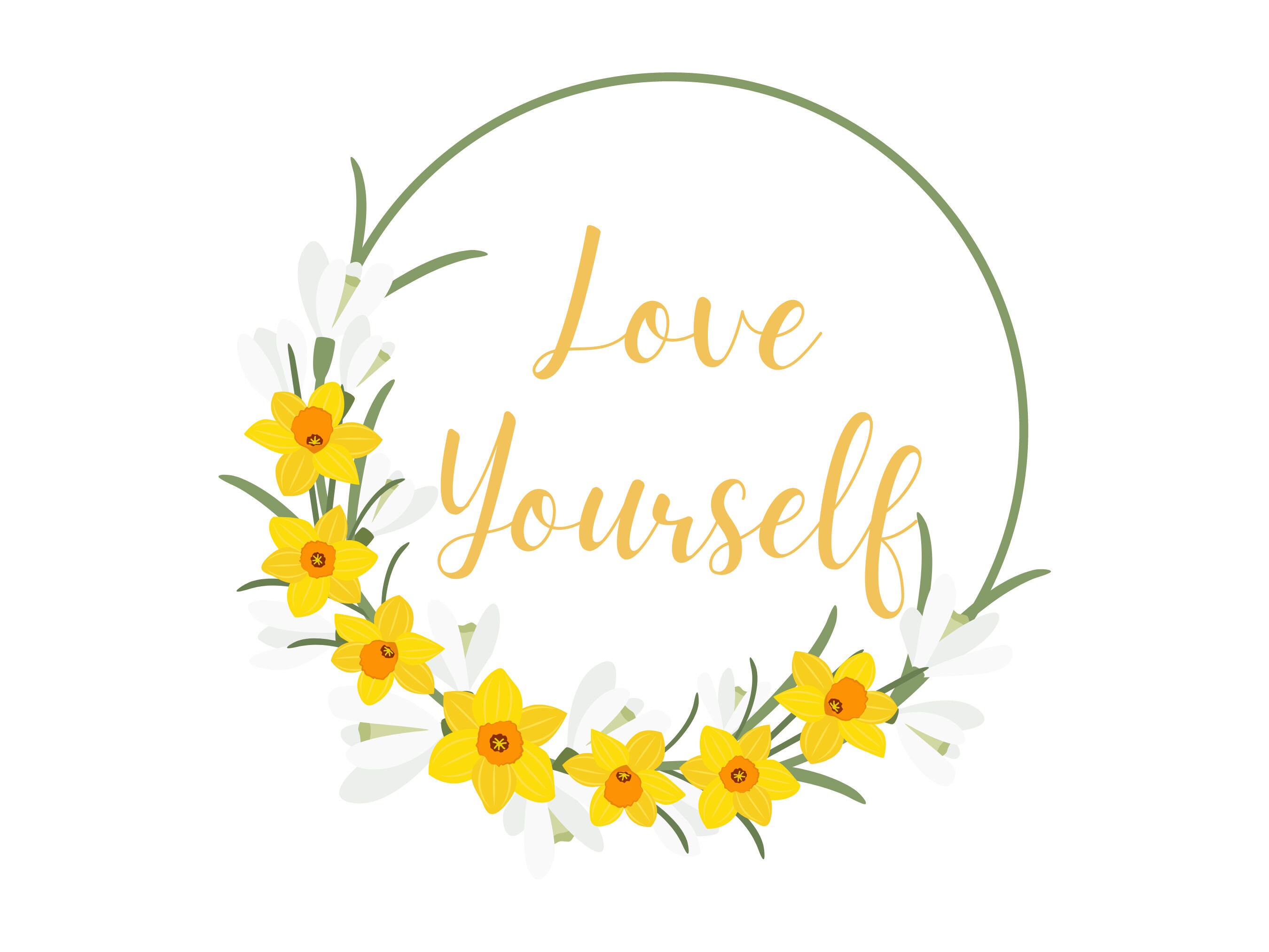 daffodil-self-love-meaning-digital-download-floral-love-yourself