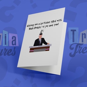 Jeopardy Birthday Card - Quiz Themed Birthday - Cute Birthday Card - Alex Trebek Birthday Card - A2 Greeting Card - Recycled Kraft Card