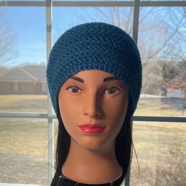 Women's Crochet Ear Warmer, Messy Bun Headband, Teal, Gray, Cream, Warm Button Closure, Gifts for Her