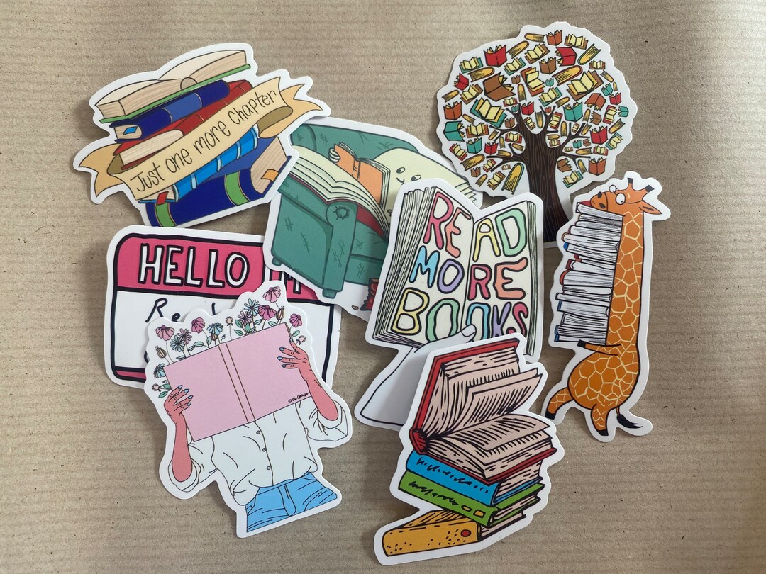 Boock Sticker Book Sticker Bundle (pack of 10) - Etsy UK