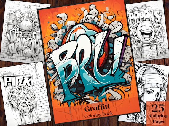 Graffiti Coloring Books For Teens: A Great Graffiti Adults Coloring Book  With Street Art Books For Kids All Levels, Full of High quality, detailed  Str (Paperback)