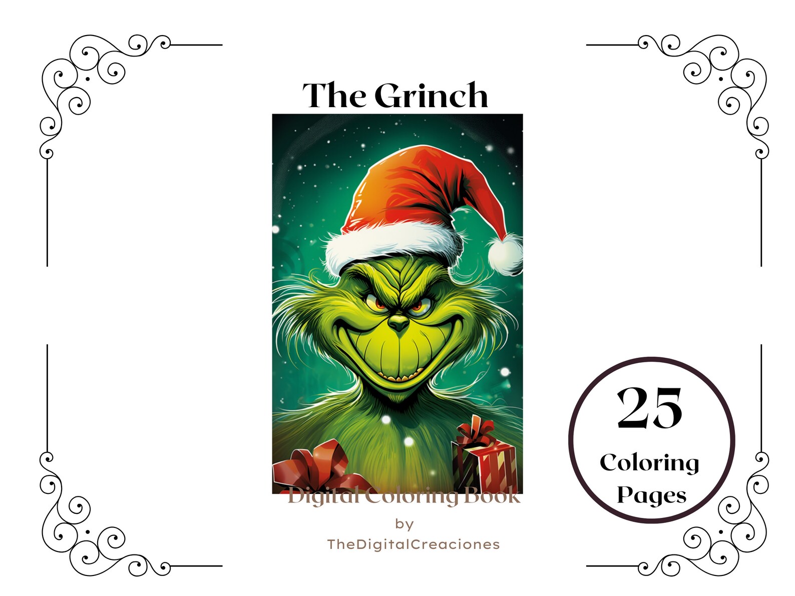 The Grinch Coloring Book-printable Adults and Kids Coloring Pages-25 ...