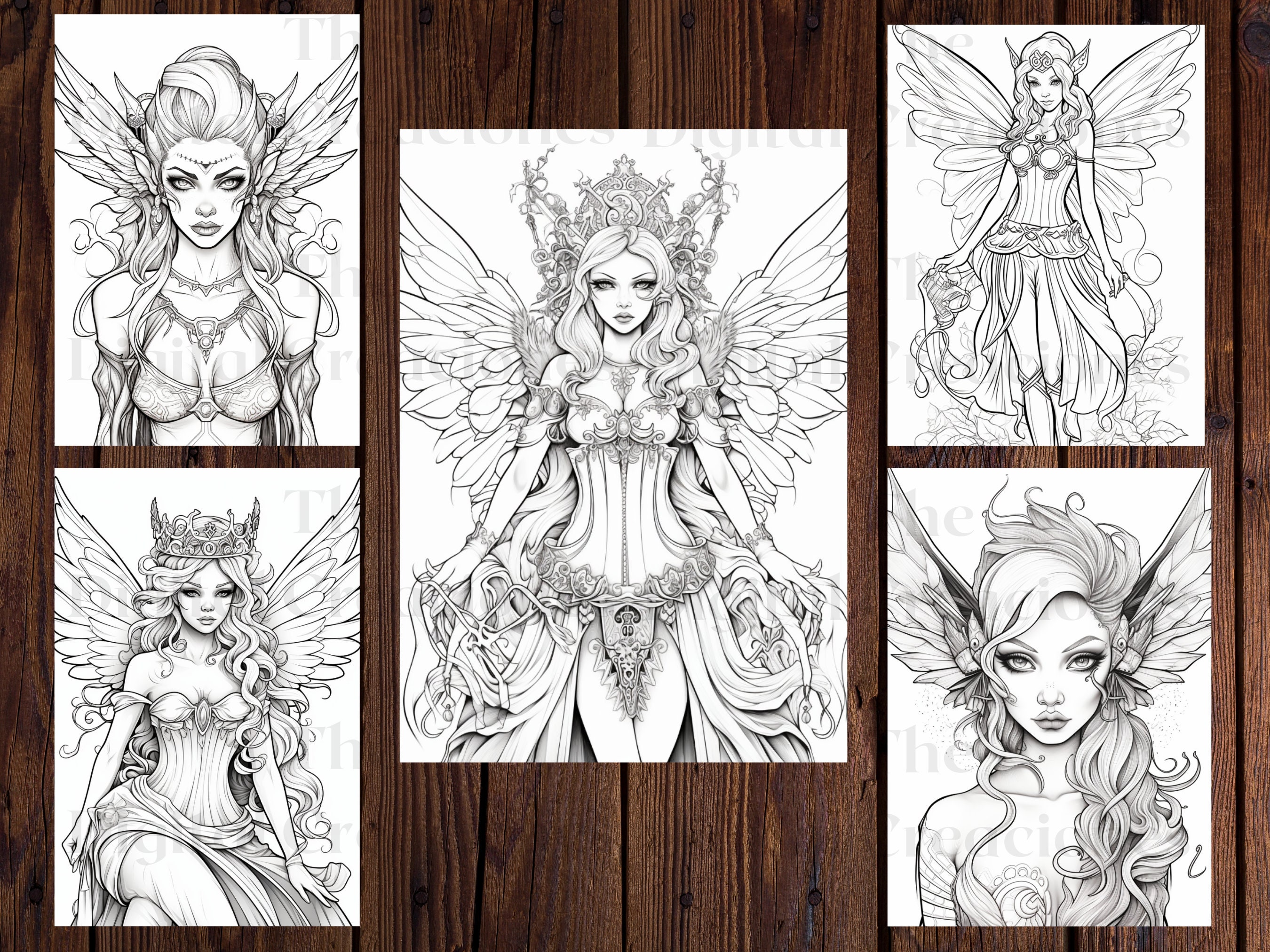 Evil Fairy Coloring Book 25 Adults and Kids Printable Coloring Books ...