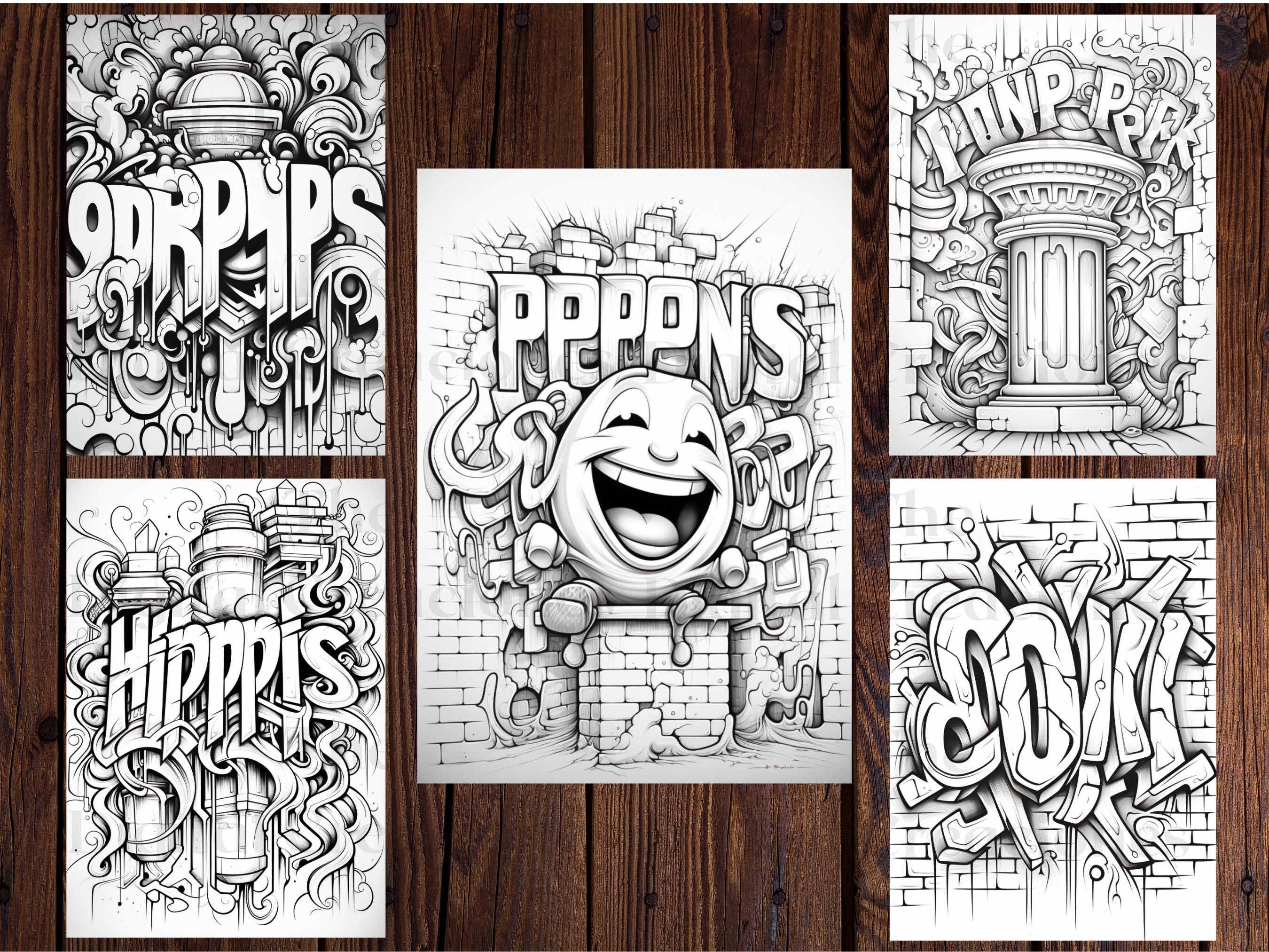 Sketchy Graffiti Coloring Book