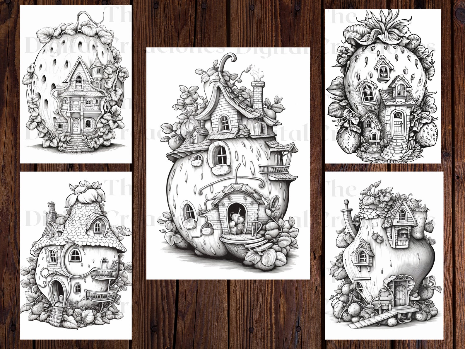 25 Strawberry House Coloring Booksweetness Strawberry Housesprintable
