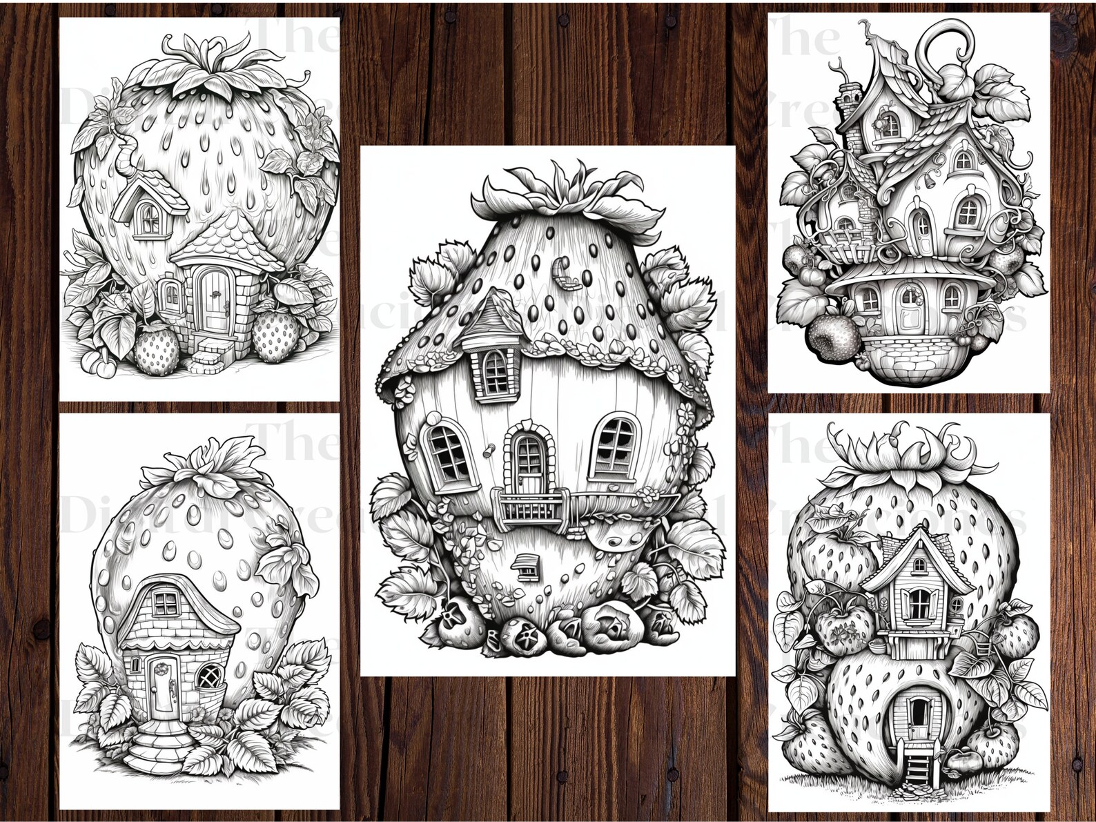 25 Strawberry House Coloring Booksweetness Strawberry Housesprintable